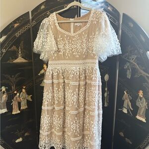 Ivy City Co Cream Lace Dress